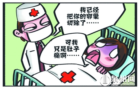 晉江:孕婦腹痛就診醫生手起刀落 卵巢沒了