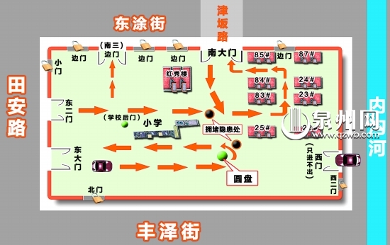 小区路线图怎样画图片